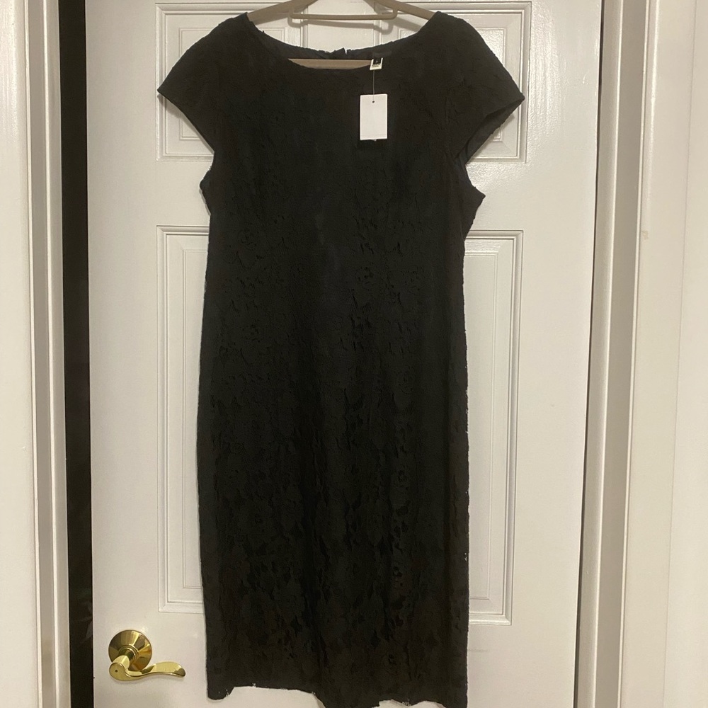 NWT J Crew Factory Black Lace Dress 8